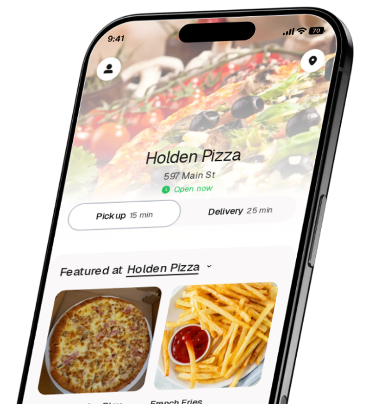 Holden Pizza app preview
